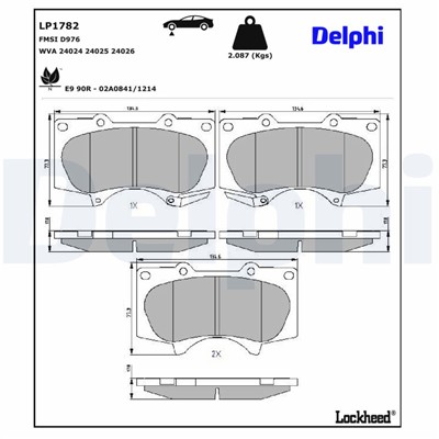 DELPHI LP1782 EAN: 5012759231326.