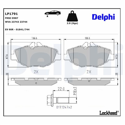 DELPHI LP1791 EAN: 5012759231418.