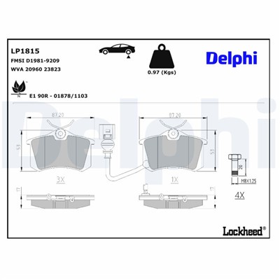 DELPHI LP1815 EAN: 5012759236482.