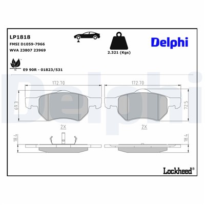 DELPHI LP1818 EAN: 5012759237755.