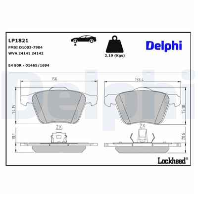 DELPHI LP1821 EAN: 5012759237786.