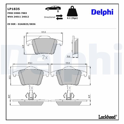 DELPHI LP1835 EAN: 5012759248270.