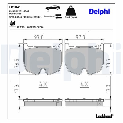 DELPHI LP1841 EAN: 5012759250587.