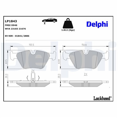 DELPHI LP1843 EAN: 5012759250600.