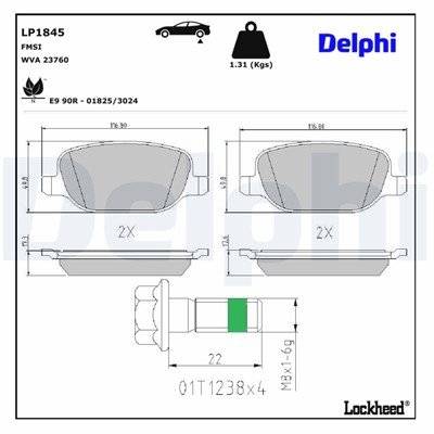 DELPHI LP1845 EAN: 5012759250624.