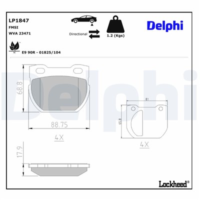 DELPHI LP1847 EAN: 5012759250648.