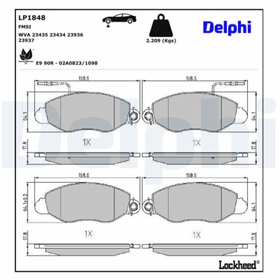 DELPHI LP1848 EAN: 5012759281284.