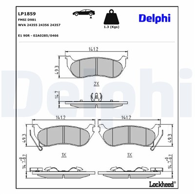DELPHI LP1859 EAN: 5012759281390.