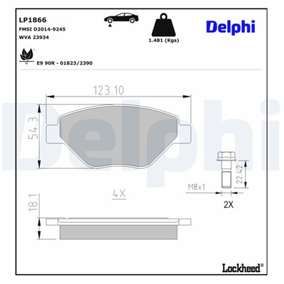 DELPHI LP1866 EAN: 5012759281468.