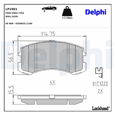 DELPHI LP1901 EAN: 5012759309377.