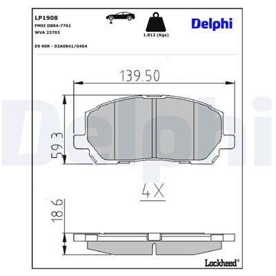DELPHI LP1908 EAN: 5012759353899.