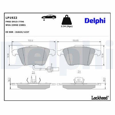 DELPHI LP1922 EAN: 5012759360002.