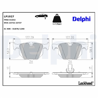 DELPHI LP1927 EAN: 5012759360057.