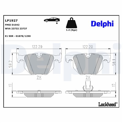DELPHI LP1927 EAN: 5012759360057.