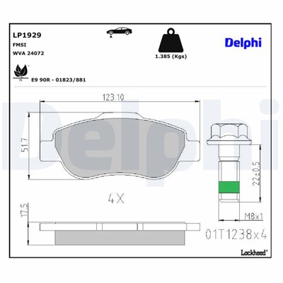 DELPHI LP1929 EAN: 5012759360071.