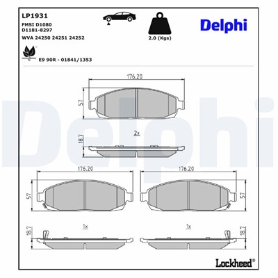 DELPHI LP1931 EAN: 5012759360095.