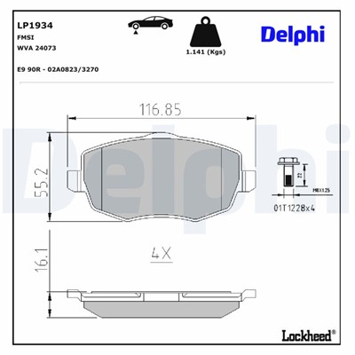 DELPHI LP1934 EAN: 5012759360125.