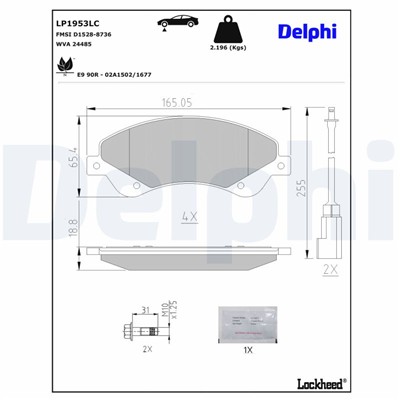 DELPHI LP1953LC EAN: 5012759633687.