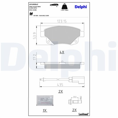 DELPHI LP1955LC EAN: 5012759633700.