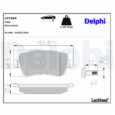 DELPHI LP1964 EAN: 5012759405000.