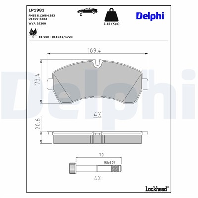 DELPHI LP1981 EAN: 5012759408810.