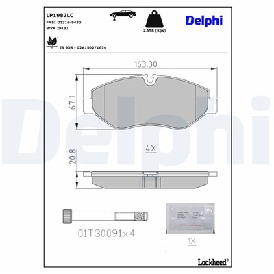 DELPHI LP1982LC EAN: 5012759633724.