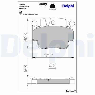 DELPHI LP1996 EAN: 5012759406410.