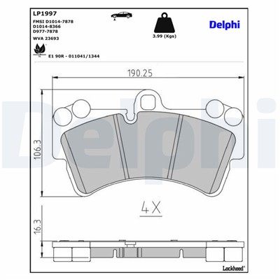 DELPHI LP1997 EAN: 5012759425053.
