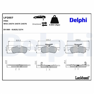 DELPHI LP2007 EAN: 5012759414002.