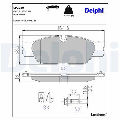 DELPHI LP2020 EAN: 5012759414019.