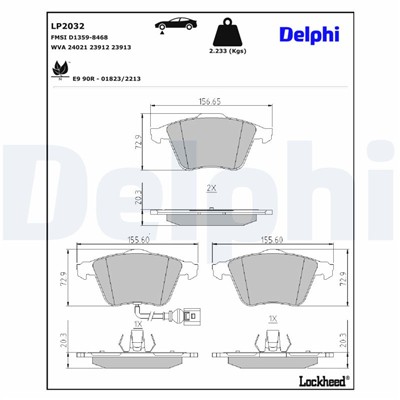 DELPHI LP2032 EAN: 5012759414033.