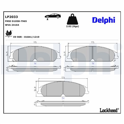 DELPHI LP2033 EAN: 5012759428412.