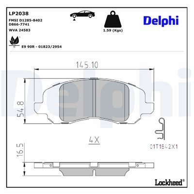 DELPHI LP2038 EAN: 5012759415856.