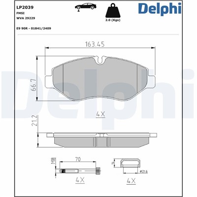 DELPHI LP2039 EAN: 5012759415863.