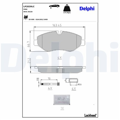 DELPHI LP2039LC EAN: 5012759633786.