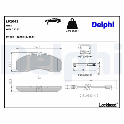 DELPHI LP2042 EAN: 5012759415887.
