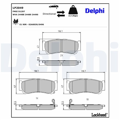 DELPHI LP2049 EAN: 5012759416914.