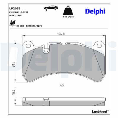 DELPHI LP2053 EAN: 5012759416686.