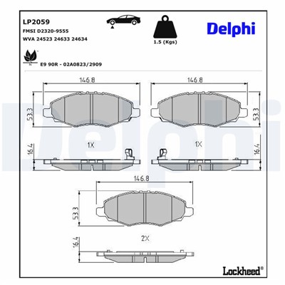 DELPHI LP2059 EAN: 5012759416785.