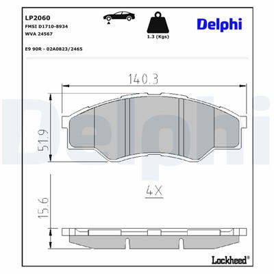 DELPHI LP2060 EAN: 5012759416792.
