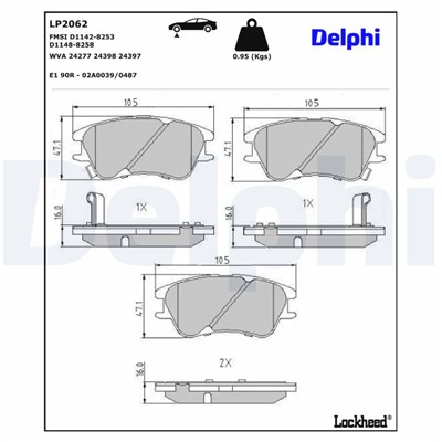 DELPHI LP2062 EAN: 5012759416815.