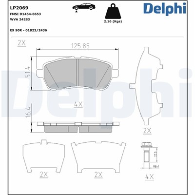 DELPHI LP2069 EAN: 5012759428344.