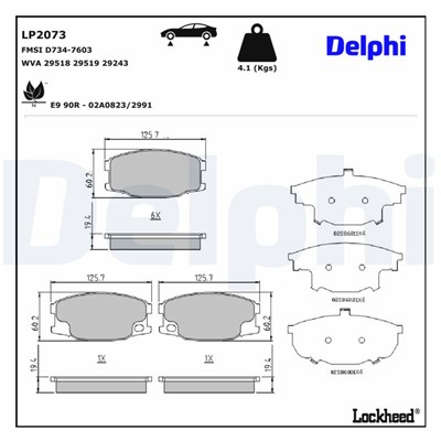 DELPHI LP2073 EAN: 5012759418444.