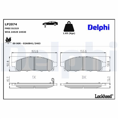 DELPHI LP2074 EAN: 5012759418451.