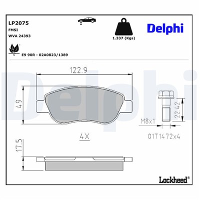 DELPHI LP2075 EAN: 5012759418468.