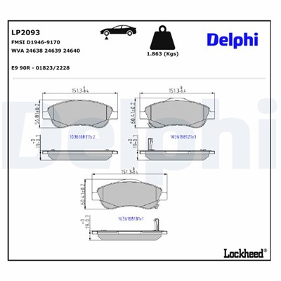 DELPHI LP2093 EAN: 5012759428450.