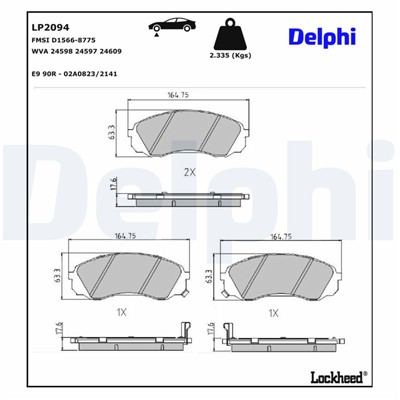 DELPHI LP2094 EAN: 5012759428467.