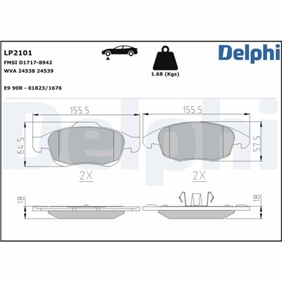 DELPHI LP2101 EAN: 5012759433584.