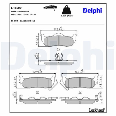 DELPHI LP2109 EAN: 5012759424261.
