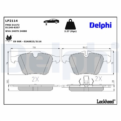 DELPHI LP2114 EAN: 5012759433997.